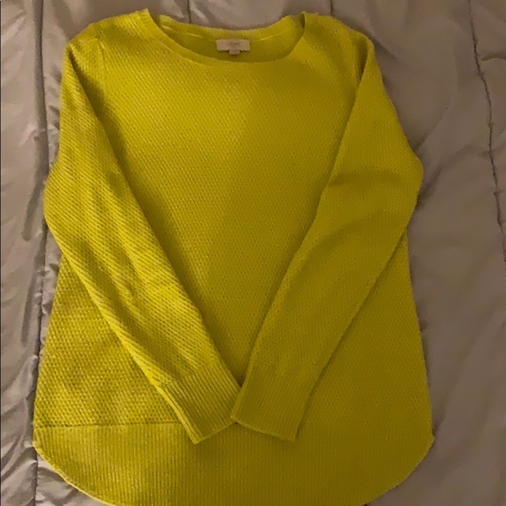 Lime green knit sweater
